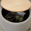 Spassway Modern 26"W x 26"D x 16"H Multi Functional Woven Rattan Pouf Ottoman Perfect for Cozy Living Room - 4 of 4