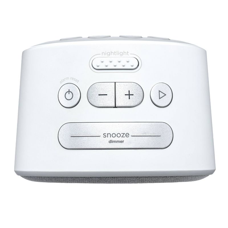 iHome Bluetooth Alarm Clock with Dual USB Charging and Nightlight - White/White, 4 of 13