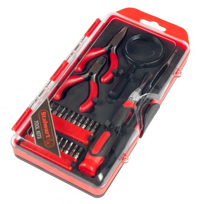 Precision Tool Set with Screwdriver & Drill Bits and Metric & SAE Measurement 25pc