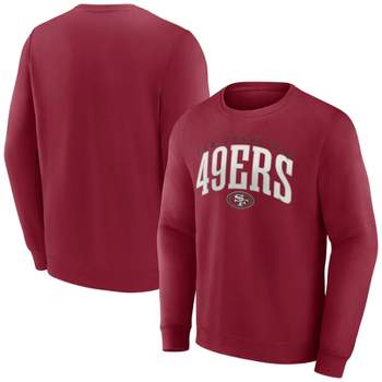 NFL San Francisco 49ers Men's Varsity Letter Long Sleeve Crew Fleece Sweatshirt