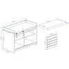 Sevobal Shoe Racks, Floor-standing Shoe Cabinet with Sliding Door and Adjustable Shelves for Living Room Entryway Mudroom, White, 28.74"*13.62"*19.68" - 4 of 4