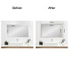 Amanti Art Mirror Makeover Bathroom Mirror Frame Border Kit- Fully Assembled Peel and Stick Frame - Mirror NOT Included - Trio  Trim - 4 of 4