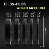 Weight Plates, Rubber-Coated Weight Plates, Strength Training, Bench Press, Squat, Weightlifting, Home Gym Weightlifting Training - 2 of 4
