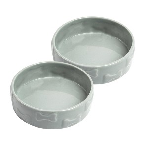 Park Life Designs 3c Manor Dog Bowl - Gray - 1 of 4