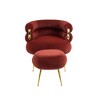 Round Swivel Barrel Chair-Comfortable Accent Sofa for Living Spaces - 3 of 4