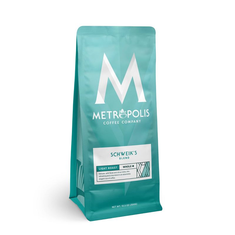 Metropolis Coffee Schweiks Blend Light Medium Roast Whole Bean Coffee - 10.5oz, 3 of 5