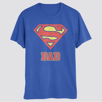 Men's Superman Super Dad Short Sleeve T-Shirt - Royal Blue