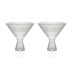 Clear Hobnail Martini Glasses - Embossed Martini Glasses - 9oz - 1 of 4