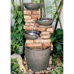 Design Toscano Stacked Bricks Cascading Garden Fountain - Multicolored