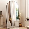 Beautyolove Full Length Mirror 57" x 20" Arched Floor Mirror Wall or Hanging Mounted Mirrors Full Body Mirrors, Black - 4 of 4