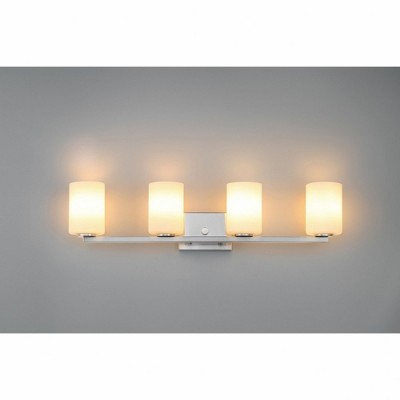 Sienna Brushed Steel 30" Dimmable 4-Light Vanity Fixture