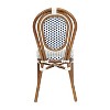Flash Furniture Lourdes Indoor/Outdoor Commercial Thonet Bistro Stacking Chair, PE Rattan and Aluminum Frame - 3 of 4