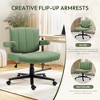 QingMoon Criss Cross Office Chair, Fabric Desk Chair, Modern Style Swivel Computer Chair with Adjustable Wide Armrests for Home Office - 3 of 4