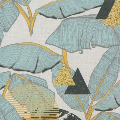 Green and Yellow Tropical Banana Leaf Square Throw Pillow