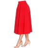 Women's Flared Midi Skirt with pockets - White Mark - 2 of 3
