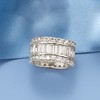Ross-Simons 6.95 ct. t.w. Baguette and Round CZ Eternity Band in Sterling Silver - 4 of 4
