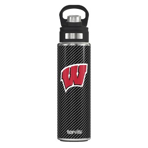 NCAA Wisconsin Badgers Carbon Fiber Wide Mouth Water Bottle - 24oz - 1 of 3