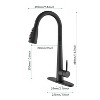 Chery Life Kitchen Faucet with Pull Down Sprayer, Black - 2 of 4