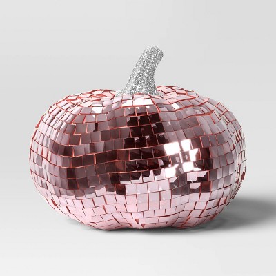 Disco Glass Pumpkin Figurine - Hyde and EEK! Boutique™ Pink