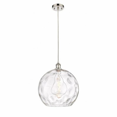 Athens Water Glass - 1 Light Pendant In Industrial Style-16.88 Inches Tall and 13.75 Inches Wide