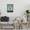 Stupell Industries Beauty and Birds at Night Blue Teal Illustration Black Framed Giclee Art - 2 of 4