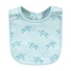 Hudson Baby Infant Boys Cotton Bibs, Sea Turtle, One Size - 4 of 4