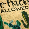 Evergreen No Pricks Allowed Indoor Outdoor Natural Coir Doormat 1'4"x2'4" Multicolored - 3 of 4