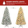 Vivatrees 6/7.5 Ft Prelit Artificial Christmas Tree, with Warm White Lights, Snow Flocked, Hinged Branches, Metal Stand, Xmas Tree for Decor, White - 4 of 4