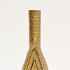 Decorative Textured Elegance Aluminum Vases – Set of 3 Gold Polished Table Accents - 3 of 4
