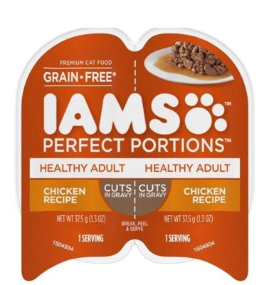 Iams Healthy Adult Perfect Portions Pate Grain Free Chicken Flavor