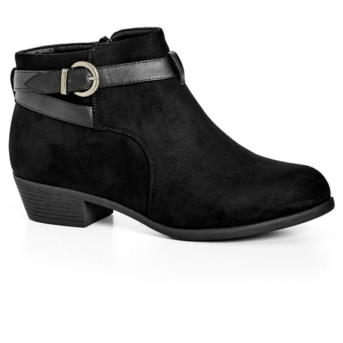 Cloudwalkers  Women's Wide Fit Jada Ankle Boot - Black - 7w : Target