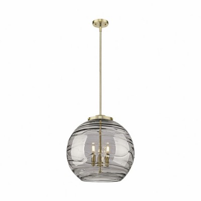 Athens Deco Swirl - 3 Light Pendant In Industrial Style-19.5 Inches Tall and 17.88 Inches Wide