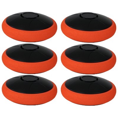 Sunnydaze Indoor Replacement Durable Plastic Electronic Rechargeable Hover Air Hockey Puck - 2" - Red and Black - 6pk