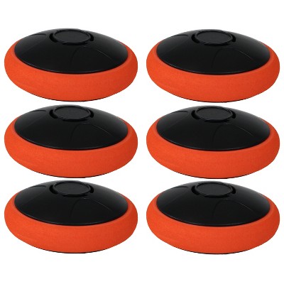 Sunnydaze Indoor Replacement Durable Plastic Electronic Rechargeable Hover Air Hockey Puck - 2" - Red and Black - 6pk