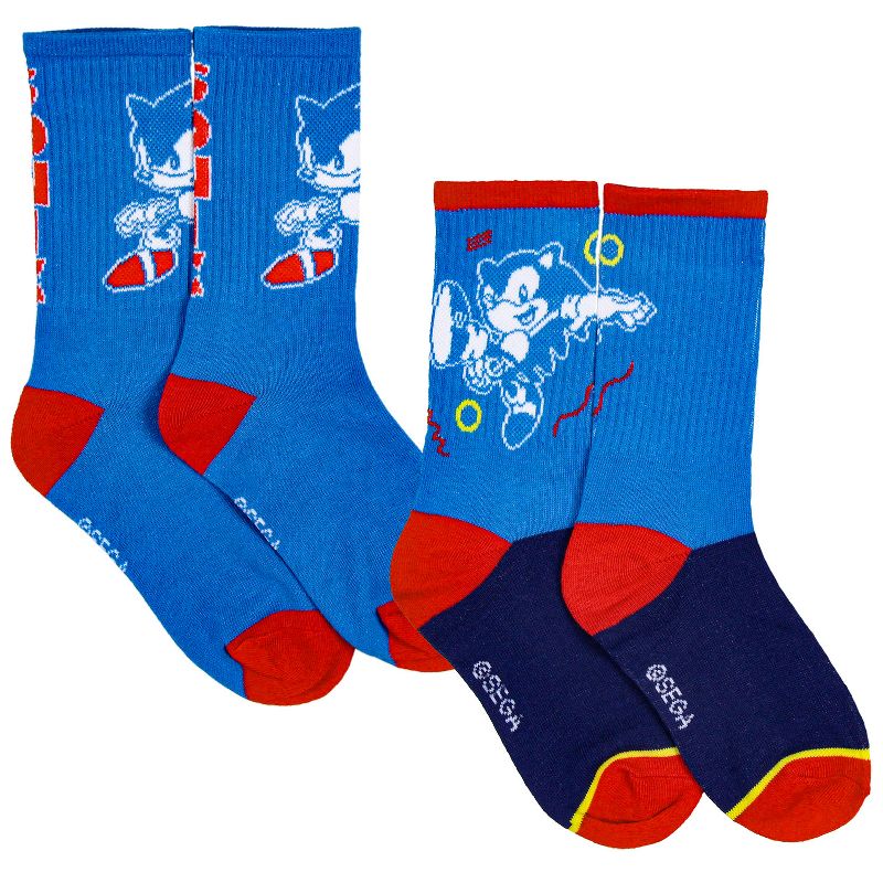 Sonic The Hedgehog Boys Week of Socks Ankle and Crew 7 Pair Gift Box Set Multicoloured, 3 of 6