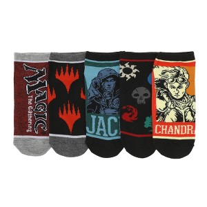 Magic The Gathering Jace & Chandra Women's 5-Pair Ankle Socks - 1 of 4
