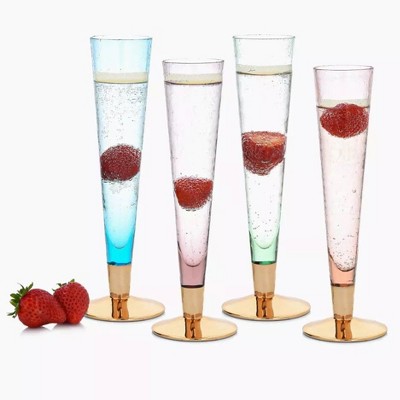 DUKA Set of Four Colored Champagne Flutes