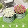 Resenkos Patio Planting Bed, Raised Garden Bed,Set of 2 Raised Garden Bed, Metal Planter Box with Safety Edging, Cream White - 4 of 4