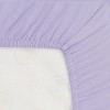 Everyday Kids Fitted Crib Sheet, 100% Soft Breathable Microfiber Baby Sheet, Fits Standard Size Crib Mattress 28in x 52in, Purple Nursery Sheet - 4 of 4