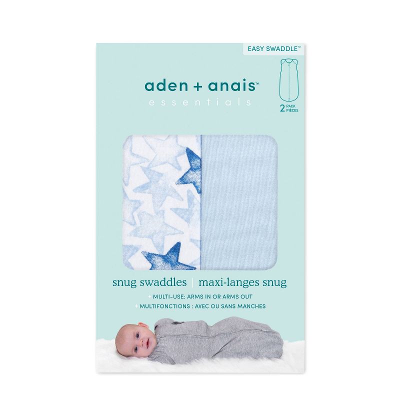 aden + anais Essentials newborn Swaddle Wrap 0-3 Months, 3 of 8