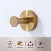 WOWOW 3-Piece Bath Hardware Set with Towel Ring and Towel/Robe Hooks in Stainless Steel - 4 of 4