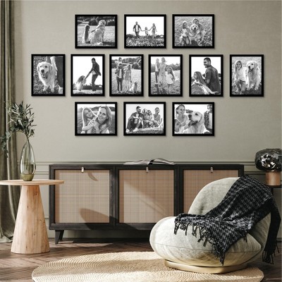 Black 11x14 Classic Wall Picture Frame Set of 12