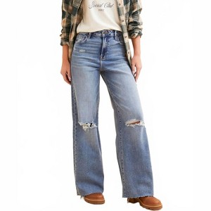 Women's Wo's High Rise Front Pocket Nori Extra Wide Leg Jeans - HIDDEN 28 - 1 of 4