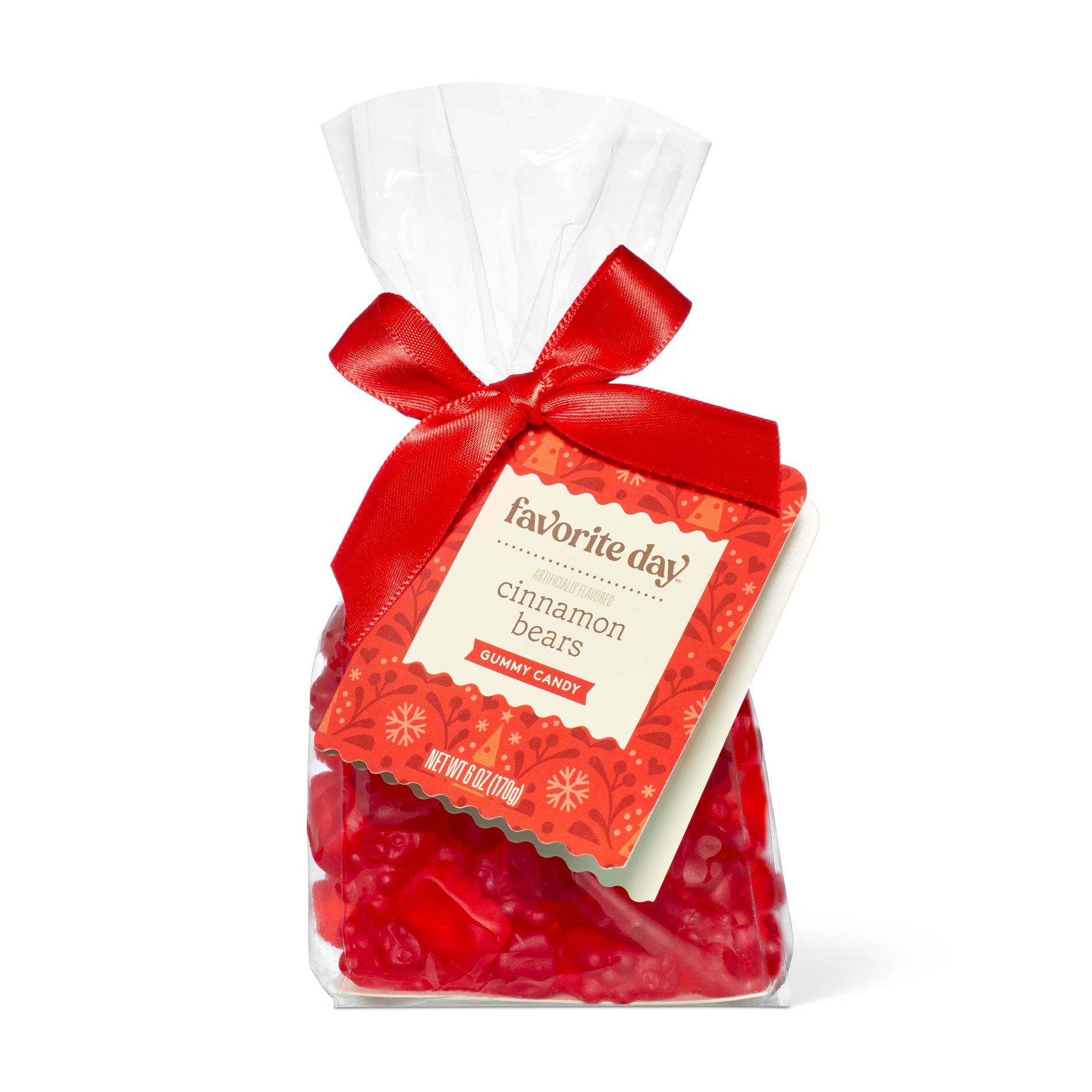 Cinnamon Gummy Christmas Candy Bears Stocking Stuffers - 6oz - Favorite Day™