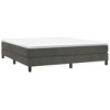 vidaXL Bed Frame Platform Bed Mattress Foundation Bedroom Furniture Velvet - Dark Gray California King 9.8" - 2 of 4