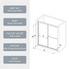 NicBex Shower Door 28.2" Wx70"H Double Bypass Bathroom Sliding Shower Door with 1/4" (6mm) Tempered Glass for Walk-in Shower - 4 of 4