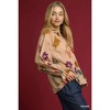 I am a Fashion junky Umgee Floral Print Flounce Sleeve Blouse - 2 of 4