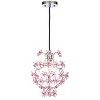 Raz Floral Pendant Lamp - Chrome/Pink - Safavieh. - image 2 of 2