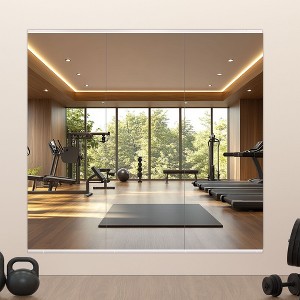 Apmir  2/3 pieces Rectangle Wall Mirror Home Gym Mirror Dance Studio Mirror Tempered Glass Mirror - 1 of 4
