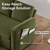 Vipbear Corduroy L-Shaped Couch Sectional Sleeper Sofa 81" Sleeper Sofa Bed with Pull Out Bed/Reclining Backrest/USB Ports/Storage,Tool-Free Assembly - 3 of 4